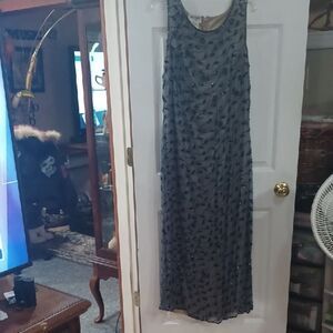 Blue and Gray Gown Sparkling Beauty